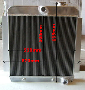 3 ROW ALUMINUM RADIATOR + Fan FOR 1955-1959 CHEVY PICKUP TRUCK V8 1955 1956 1957 1958 1959 AT/MT