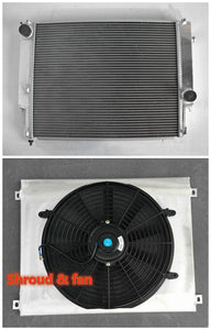 Aluminum Radiator + Shroud Fan For 1992-2000 BMW E36 323i 325i 328i M3 Z3 325TD 1992 1993 1994 1995 1996 1997 1998 1999 2000