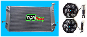 GPI Aluminum Radiator & FANS For 1998-2005 Chevy Chevrolet Astro GMC Safari   4.3 V6 AT  1998 1999 2000 2001 2002 2003 2004 2005