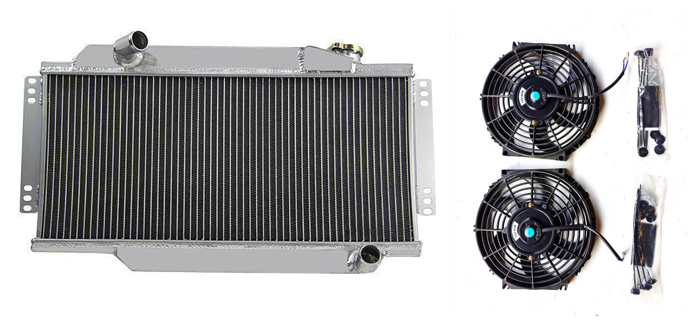 ALUMINUM RADIATOR + Fans FOR 1964-1978 TRIUMPH SPITFIRE MARK III/IV ...