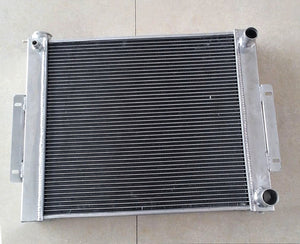 Aluminum radiator+fans for 1976-1986 JEEP CJ7 With Chevy V8 LS SWAP  manual 1977 1978 1979 1980 1981 1982 1983 1984 1985 1987