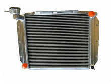 Load image into Gallery viewer, GPI 62MM ALUMINUM  RADIATOR CUSTOM  &amp; fan FOR MG MGA 1500,1600, 1622, DE LUXE MT 1955-1962 1955 1956 1957 1958 1959 1960 1961 1962
