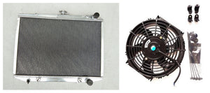 Aluminum Radiator & fan for 1986-1997 Nissan Pickup D21 Pathfinder 2.4L 3.0L L4 V6 1986 1987 1988 1989 1990 1991 1992 1993 1994 1995 1996 1997
