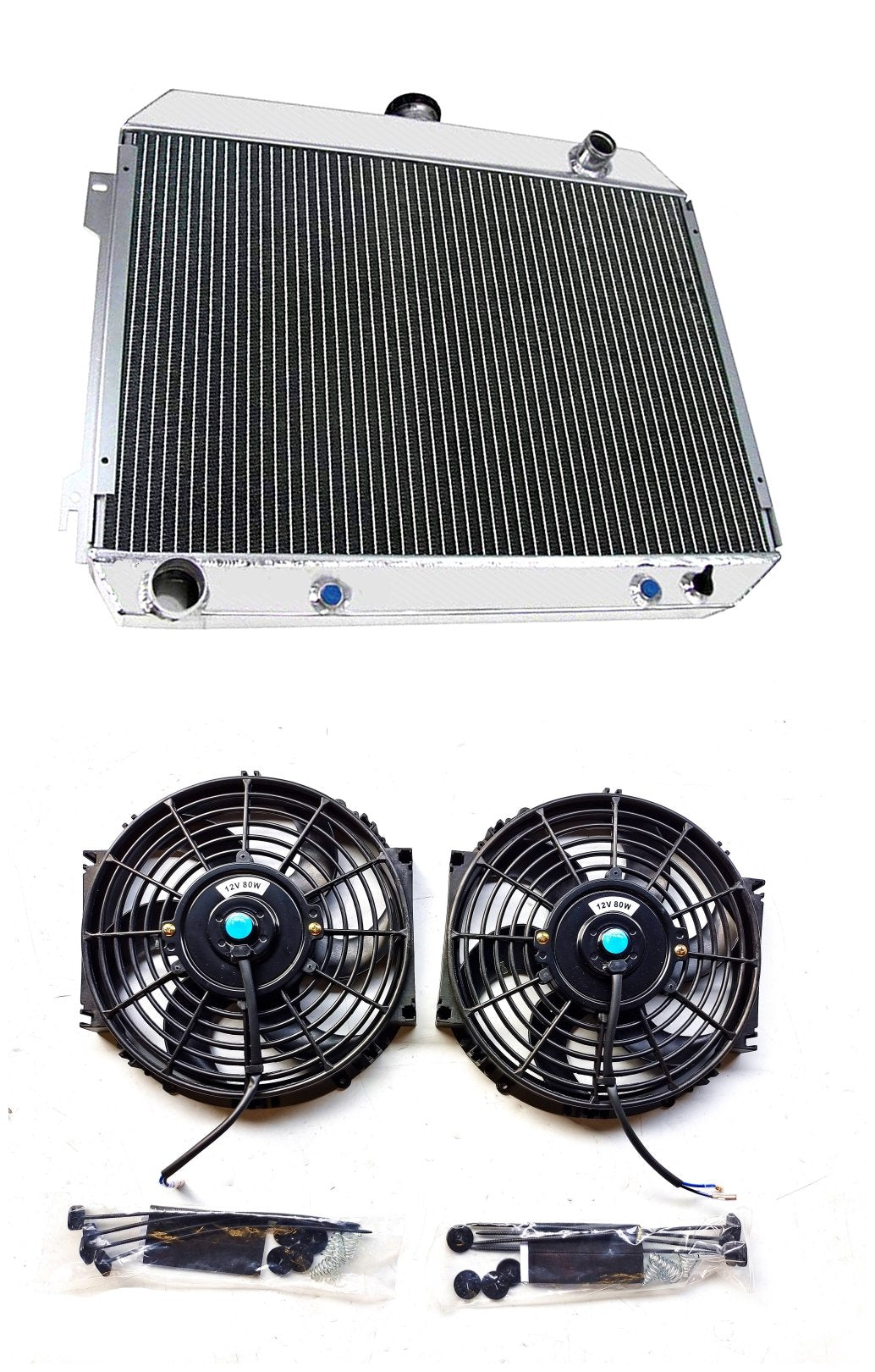 GPI 3-ROW ALUMINUM radiator &Shroud &Fans for 1968-1973 DODGE CHARGER/CHALLENGER 383-440 V8   1968 1969 1970 1971 1972 1973
