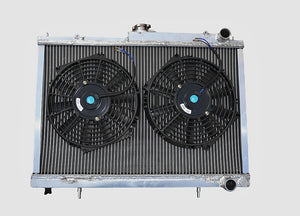 GPI 52MM Aluminum Radiator& FANS FOR 1994-1998  NISSAN SKYLINE R33 R34 GTR GTS-T GTST RB25DET  MT  1994 1995 1996 1997 1998