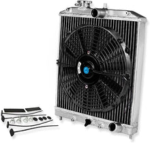 Load image into Gallery viewer, GPI 3rows Aluminum Radiator+ FAN FOR 1992-2000 Honda Civic EK EG D15 D16 B16 B18  1992 1993 1994 1995 1996 1997 1998 1999 2000
