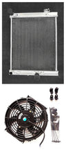 Load image into Gallery viewer, GPI Aluminum Radiator &amp; fan For 2003-2006 Mitsubishi Evolution EVO VIII IX 8 9 Half Size Race 2003 2004 2005 2006
