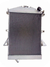 Load image into Gallery viewer, GPI Aluminum Radiator&amp;Fan For Jaguar XK140 3.4L L6 1955 1956 1957 62MM CORE 3ROW
