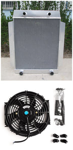 GPI Aluminum Alloy Radiator & fan Fit 1949-1953 Ford Car W/Flathead V8 Engine M/T 62MM CORE 1949 1950 1951 1952 1953
