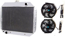 Load image into Gallery viewer, GPI Aluminum Radiator+fans for 1966-1979 Ford F-Series/Bronco Truck V8 F100 F150 F250 F350 1967 1968 1969 1970 1971 1972 1973 1974 1975 1976 1977 1978
